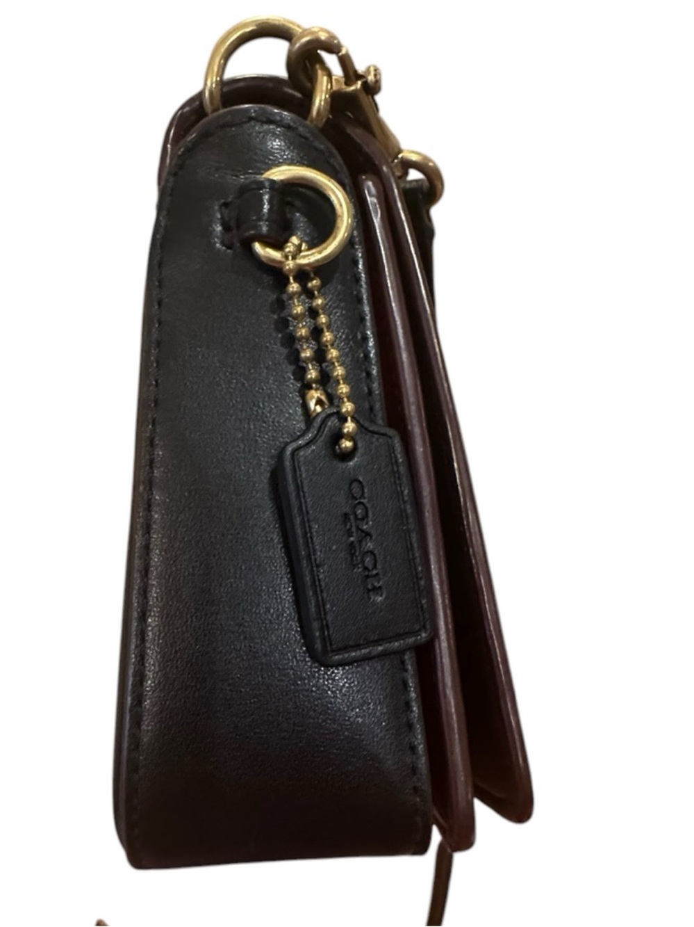 Coach - 1941 Reissued Dinky with Kisslock - Black Leather Embossed EUC (2019) - Picture 10 of 11